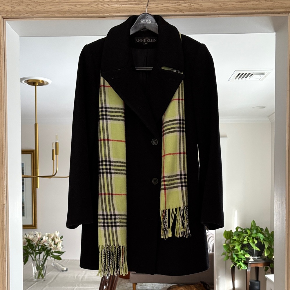 Anne Klein Double-Breasted Black Pea Coat ⛄️